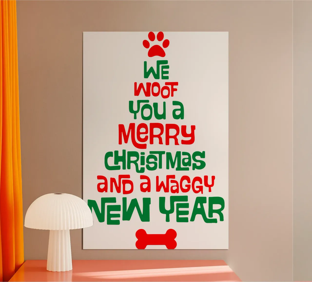 le deseamos una feliz navidad y un próspero año nuevo poster con marco de aluminio de onefeelshop
