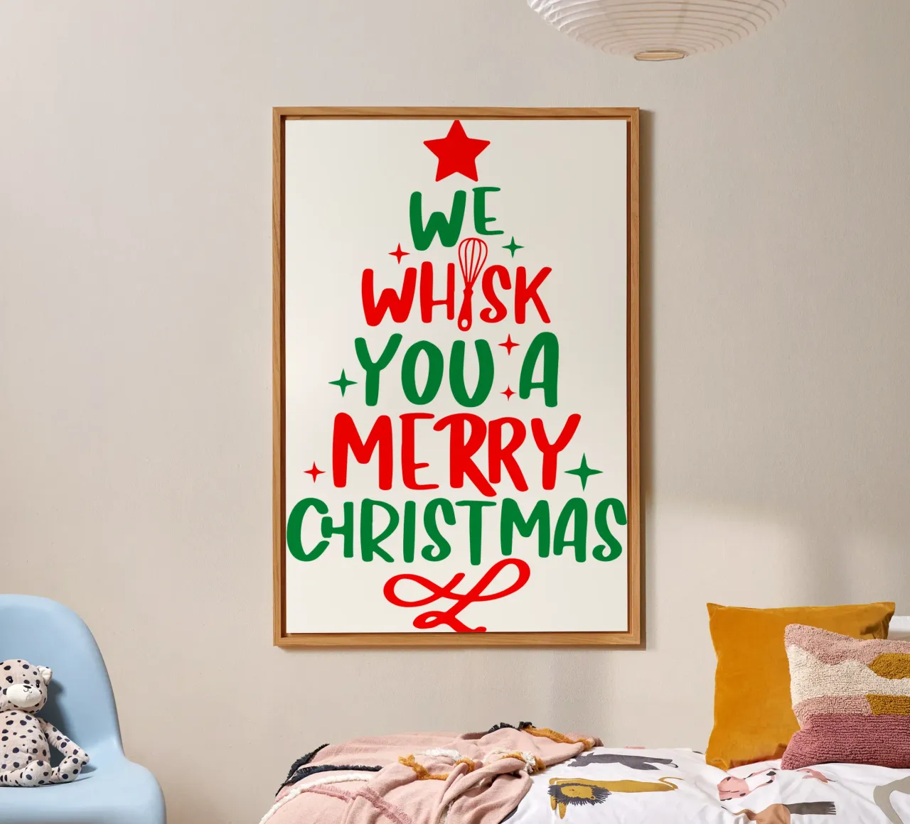we whisk you a merry christmas alu-dibond by onefeelshop