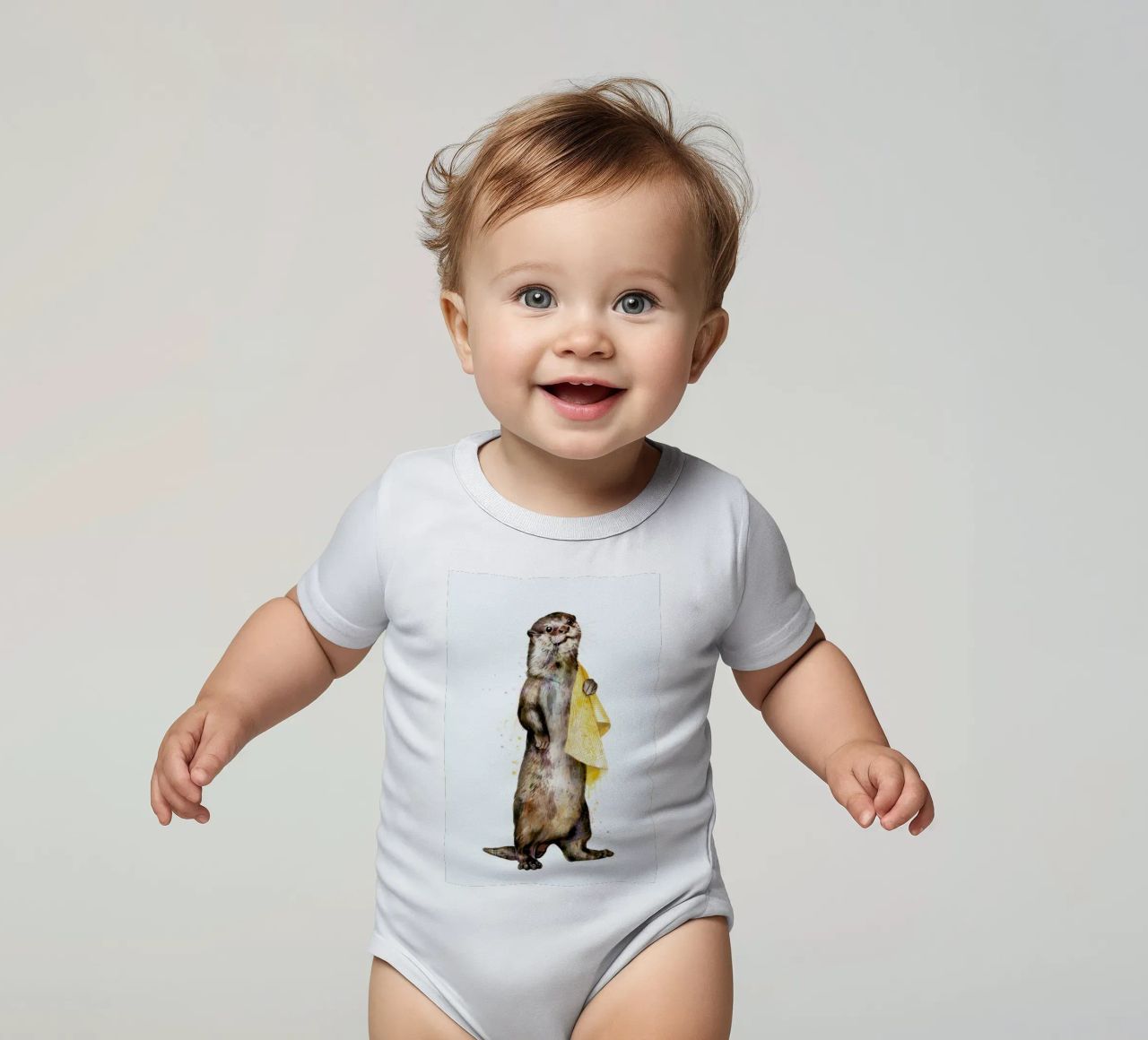 Otter body neonato maniche corte da Laura Graves