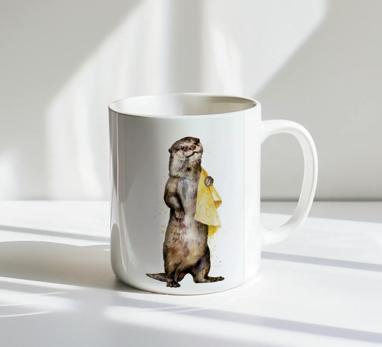 Otter taza de cerámica de Laura Graves