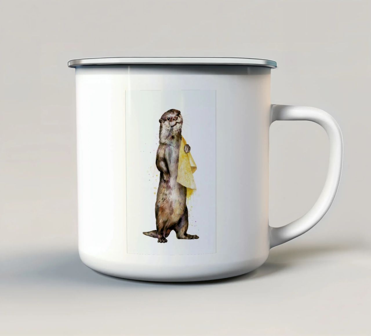 Otter tazza in smalto da Laura Graves