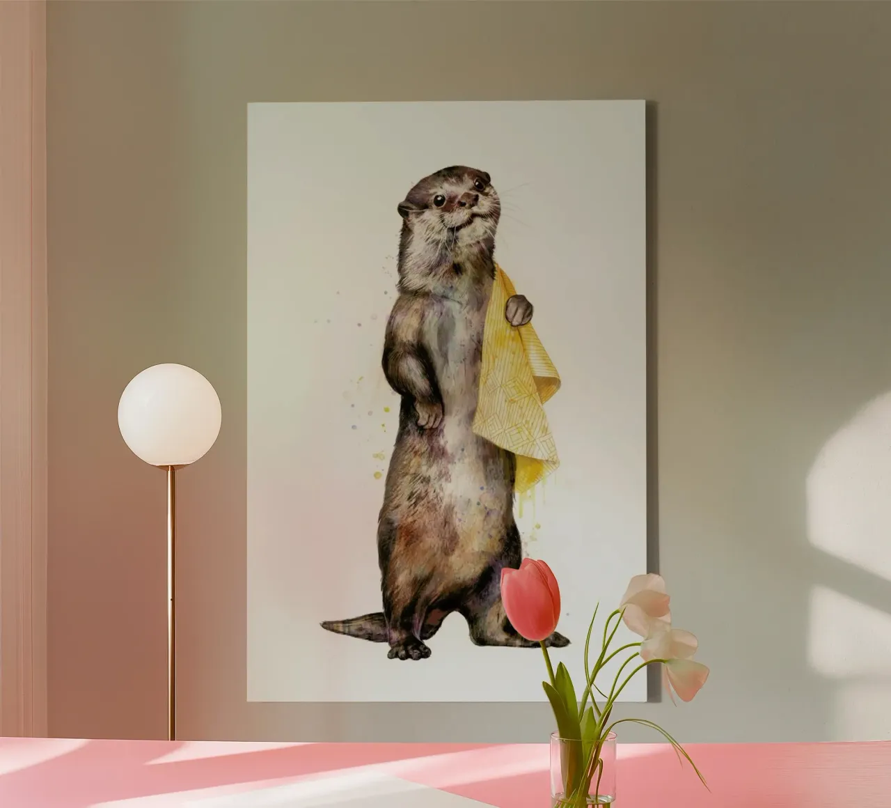 Otter tela con Cornice a cassetta da Laura Graves