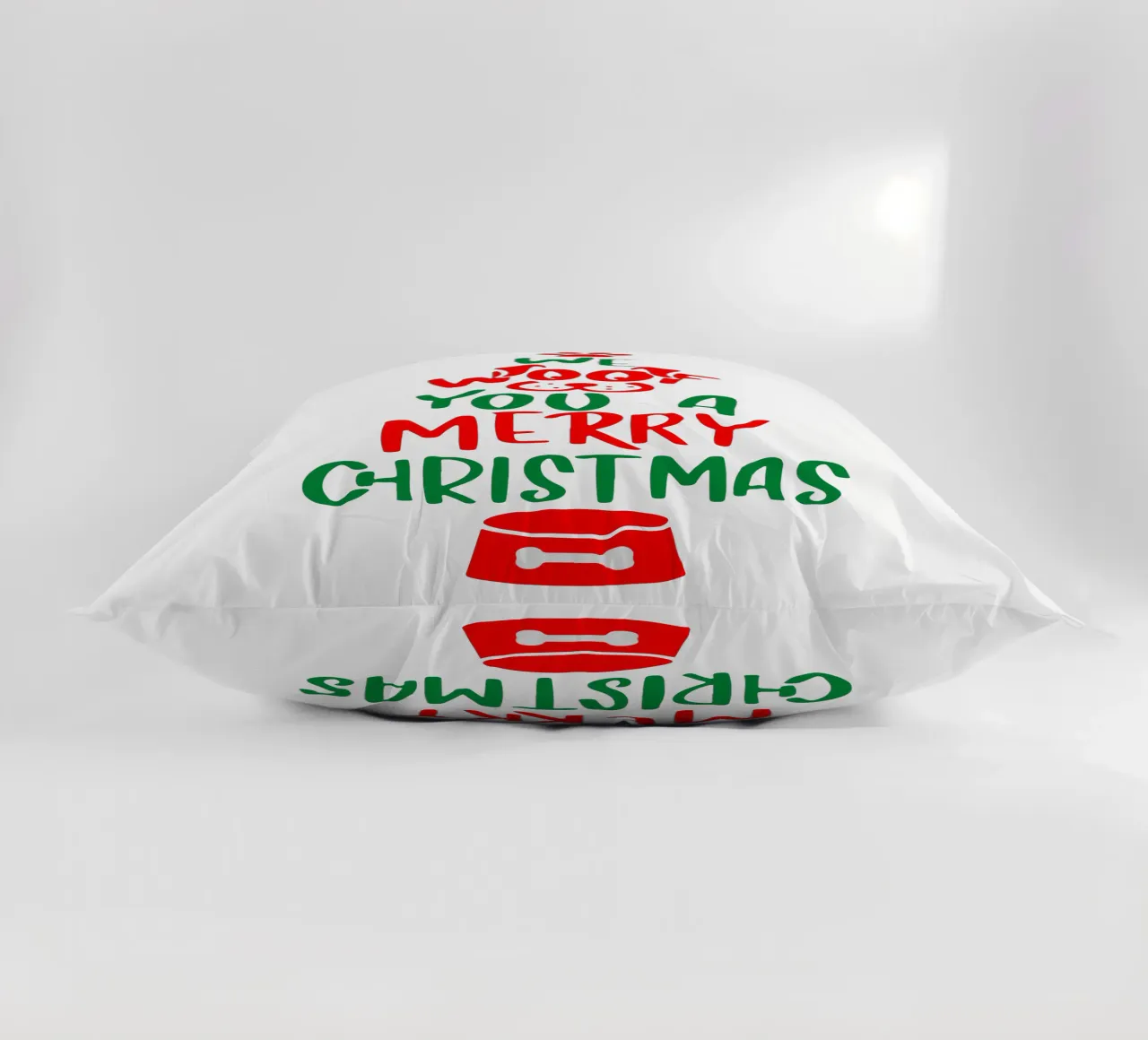 we woof you a merry christmas decorative cushion by onefeelshop