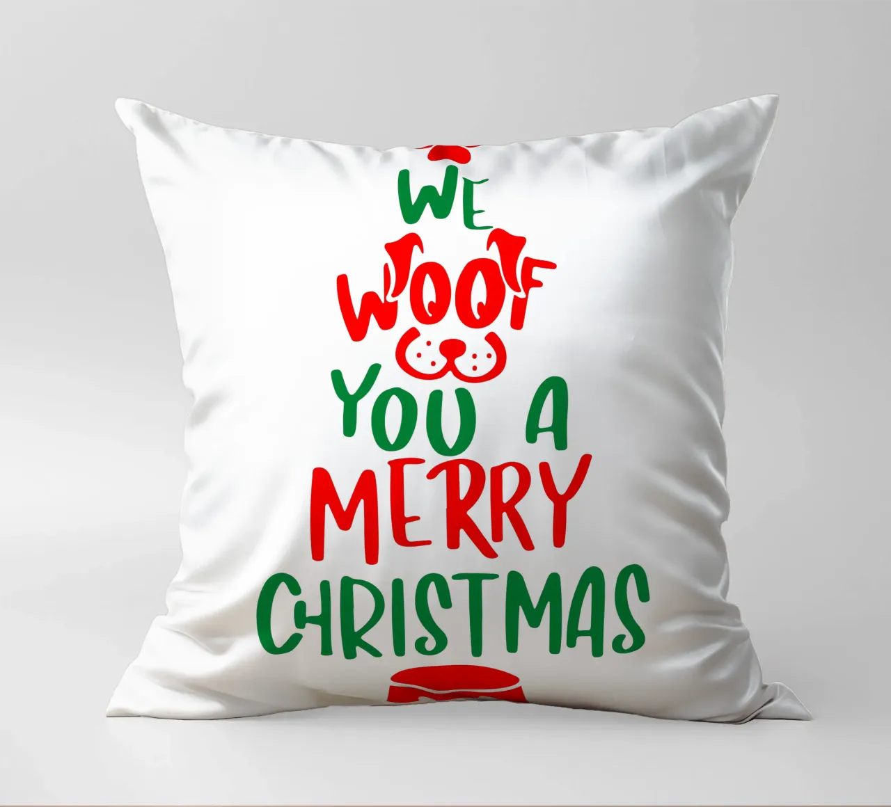 we woof you a merry christmas decorative cushion by onefeelshop