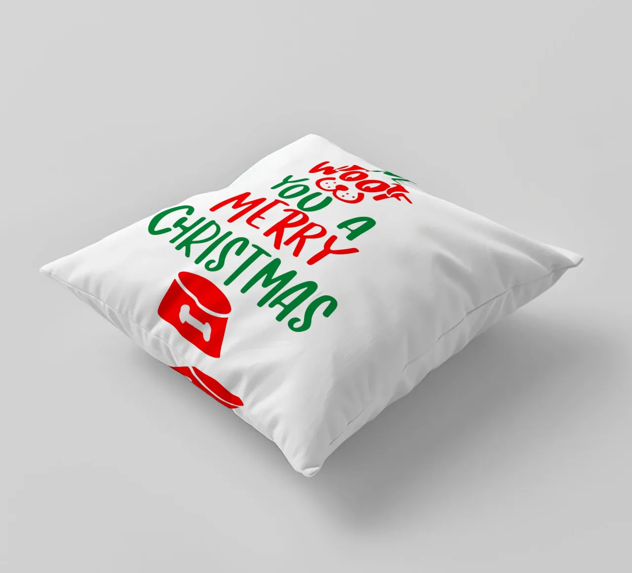 we woof you a merry christmas decorative cushion by onefeelshop
