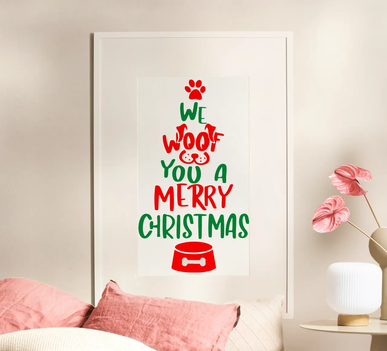 Wir wünschen Ihnen ein frohes Weihnachtsfest Poster von onefeelshop