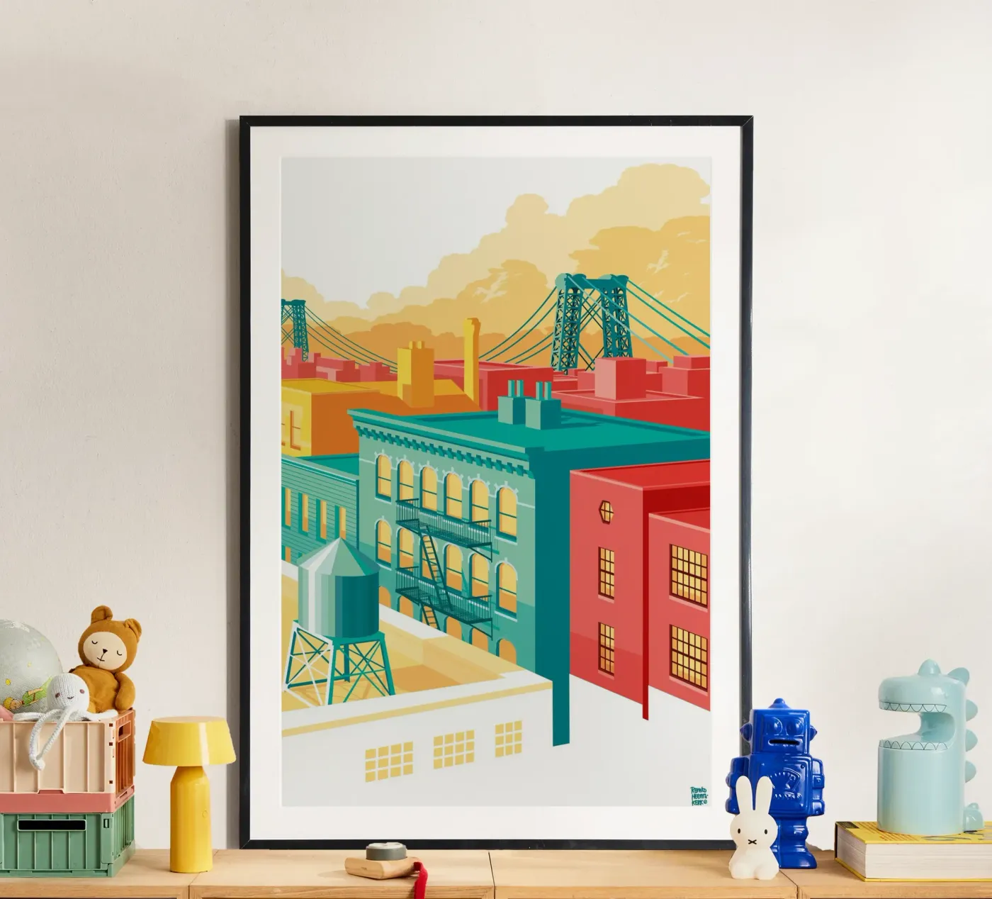 NYC Brooklyn e Williamsburg poster da Remko Heemskerk