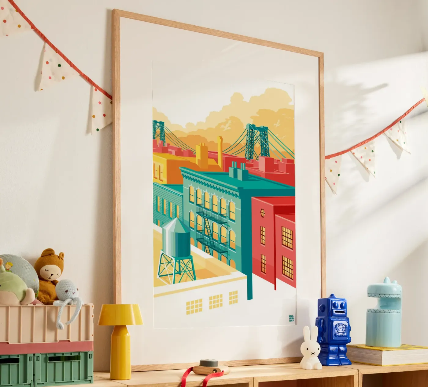 NYC Brooklyn e Williamsburg poster da Remko Heemskerk