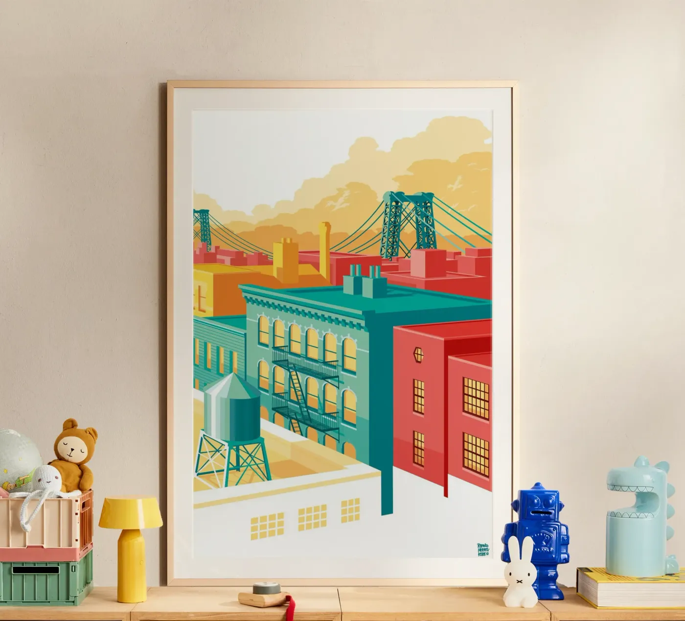 NYC Brooklyn e Williamsburg poster da Remko Heemskerk