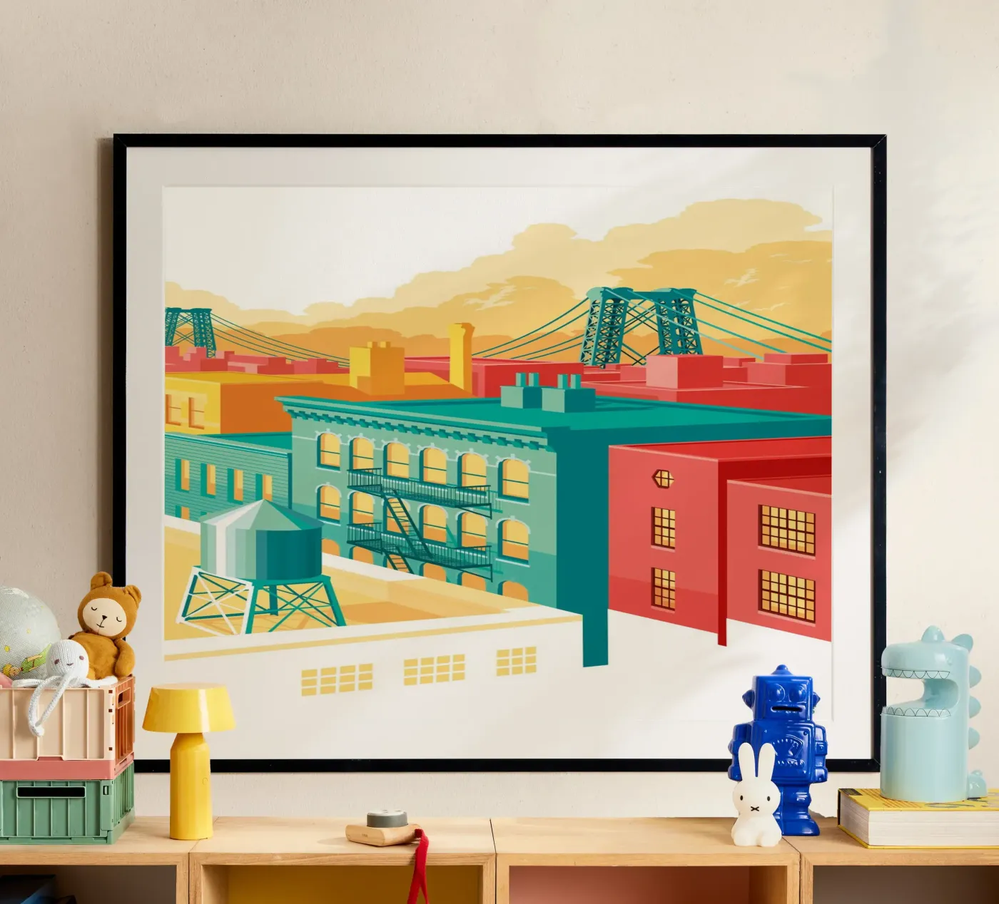 NYC Brooklyn e Williamsburg poster da Remko Heemskerk