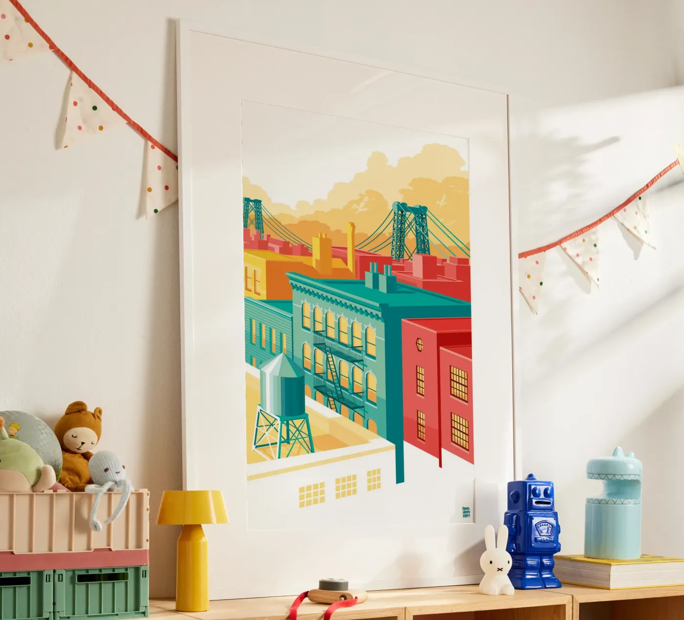 NYC Brooklyn e Williamsburg poster da Remko Heemskerk