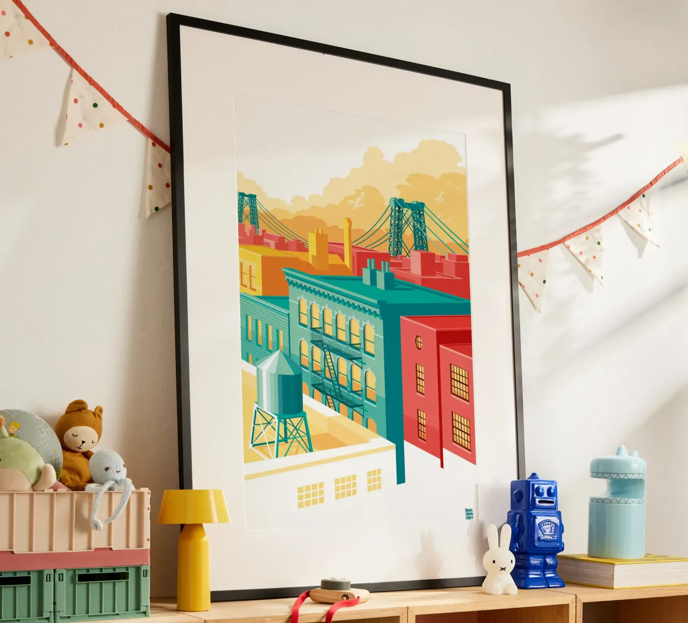 NYC Brooklyn e Williamsburg poster da Remko Heemskerk