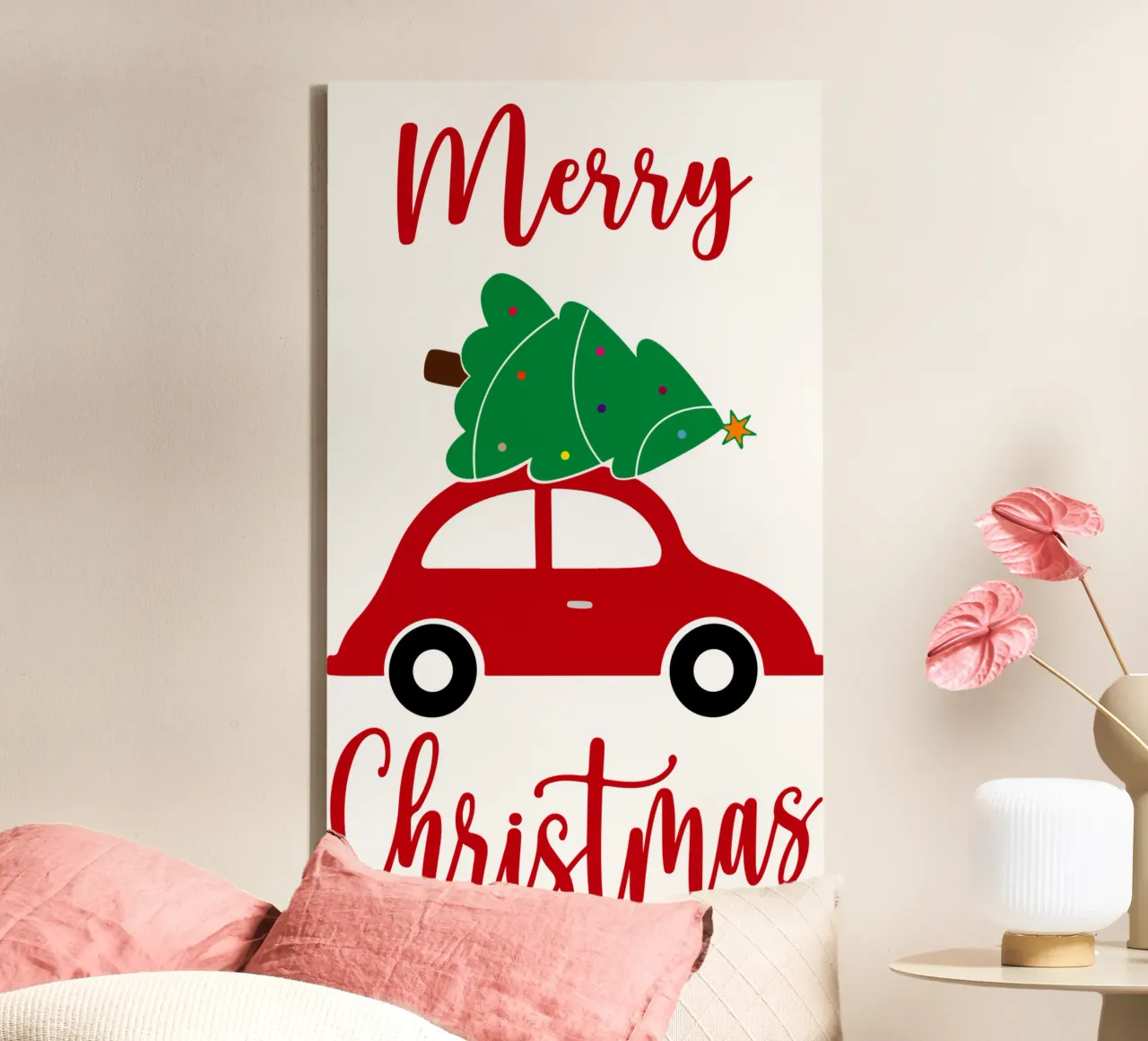 Buon Natale tela con Cornice a cassetta da onefeelshop