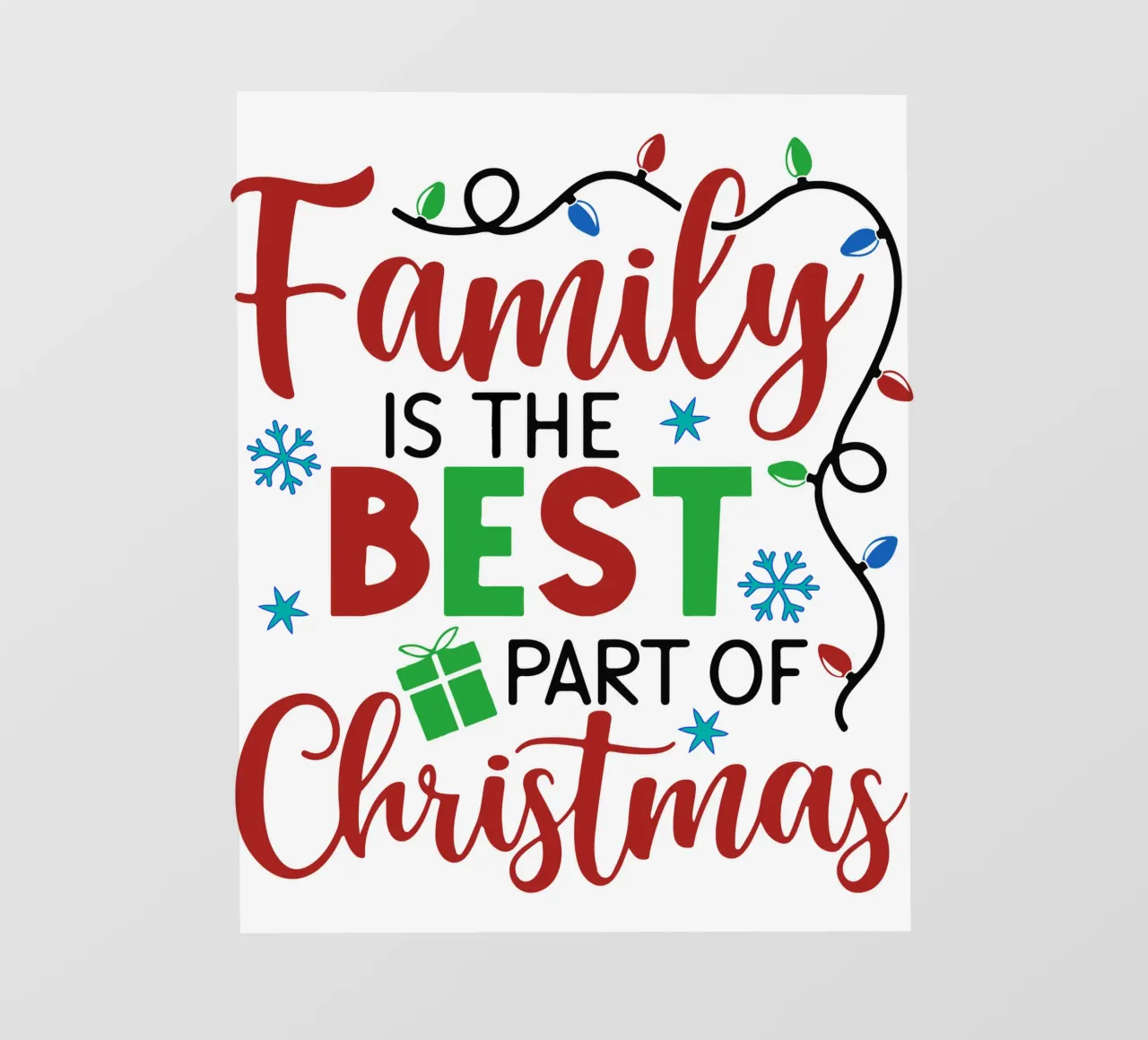 Die Familie ist das Beste an Weihnachten Backlit Folie von onefeelshop