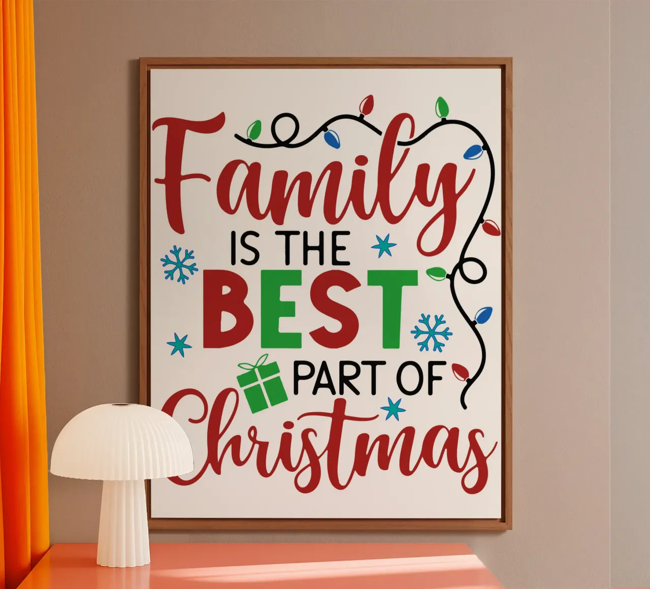 Family is the best part of christmas alu-dibond by onefeelshop