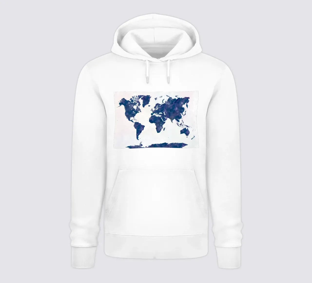 Mappa del mondo ad acquerello felpa con cappuccio da ARTVI-SHOP