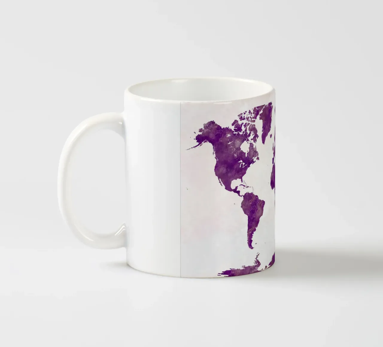 Mappa del mondo ad acquerello tazza in ceramica da 🎁 ARTVI-SHOP
