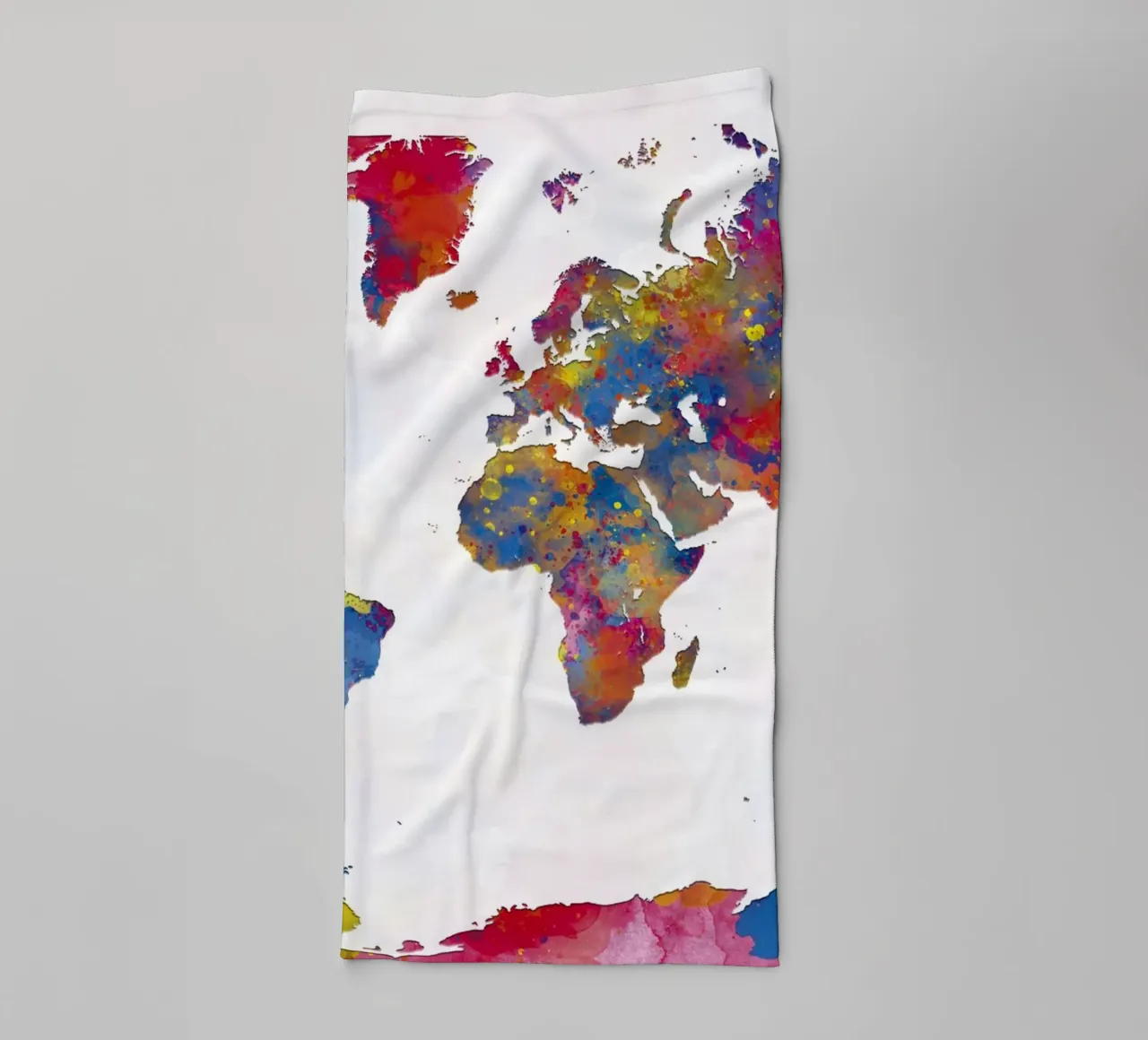 World map in watercolor towel by 🎁 ARTVI-SHOP