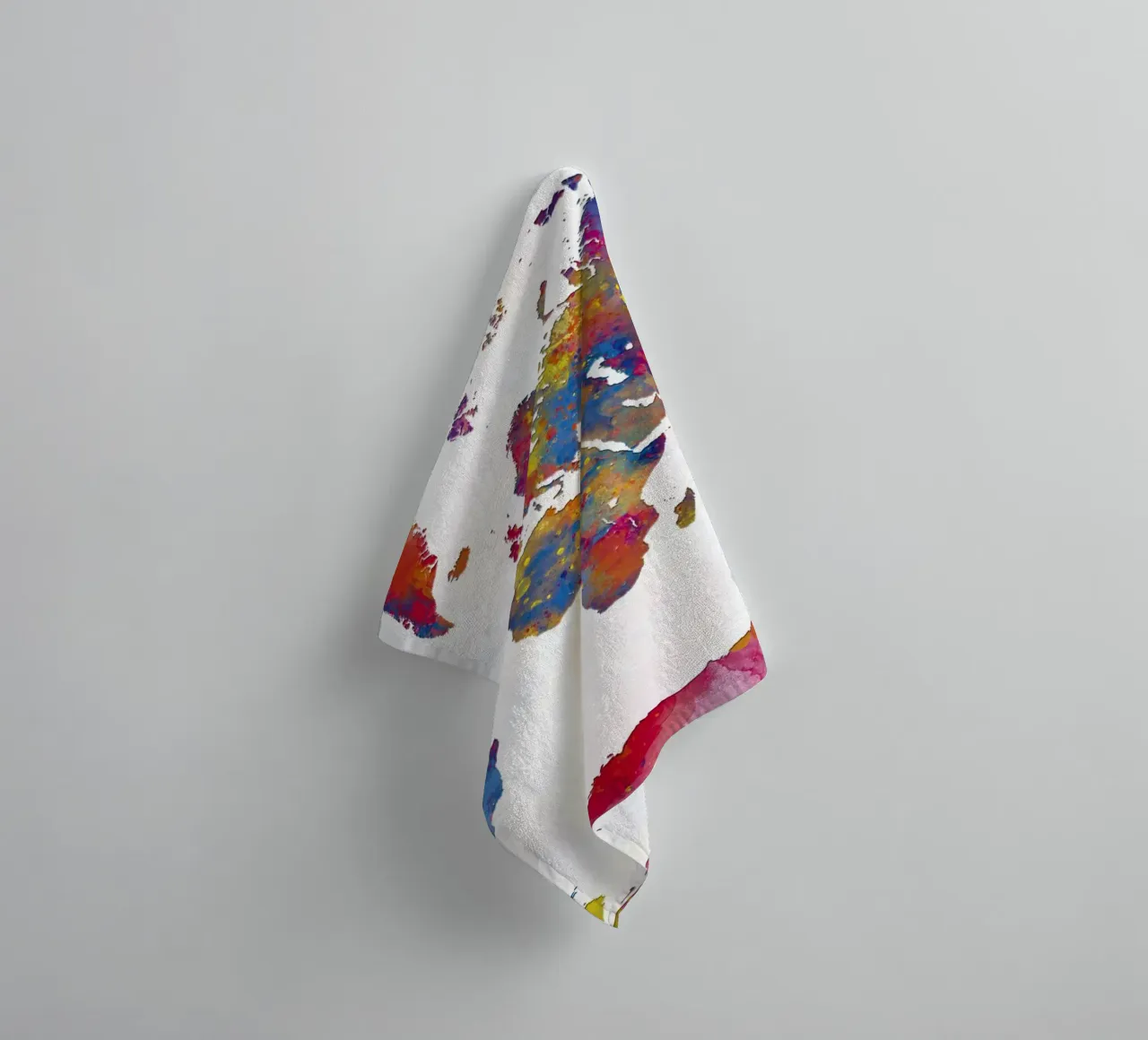 World map in watercolor towel by 🎁 ARTVI-SHOP
