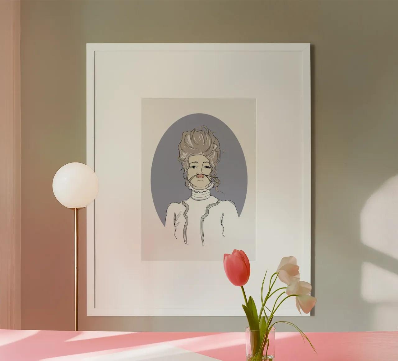 Victorian Vivvi poster with plastic frame by Christina Heitmann