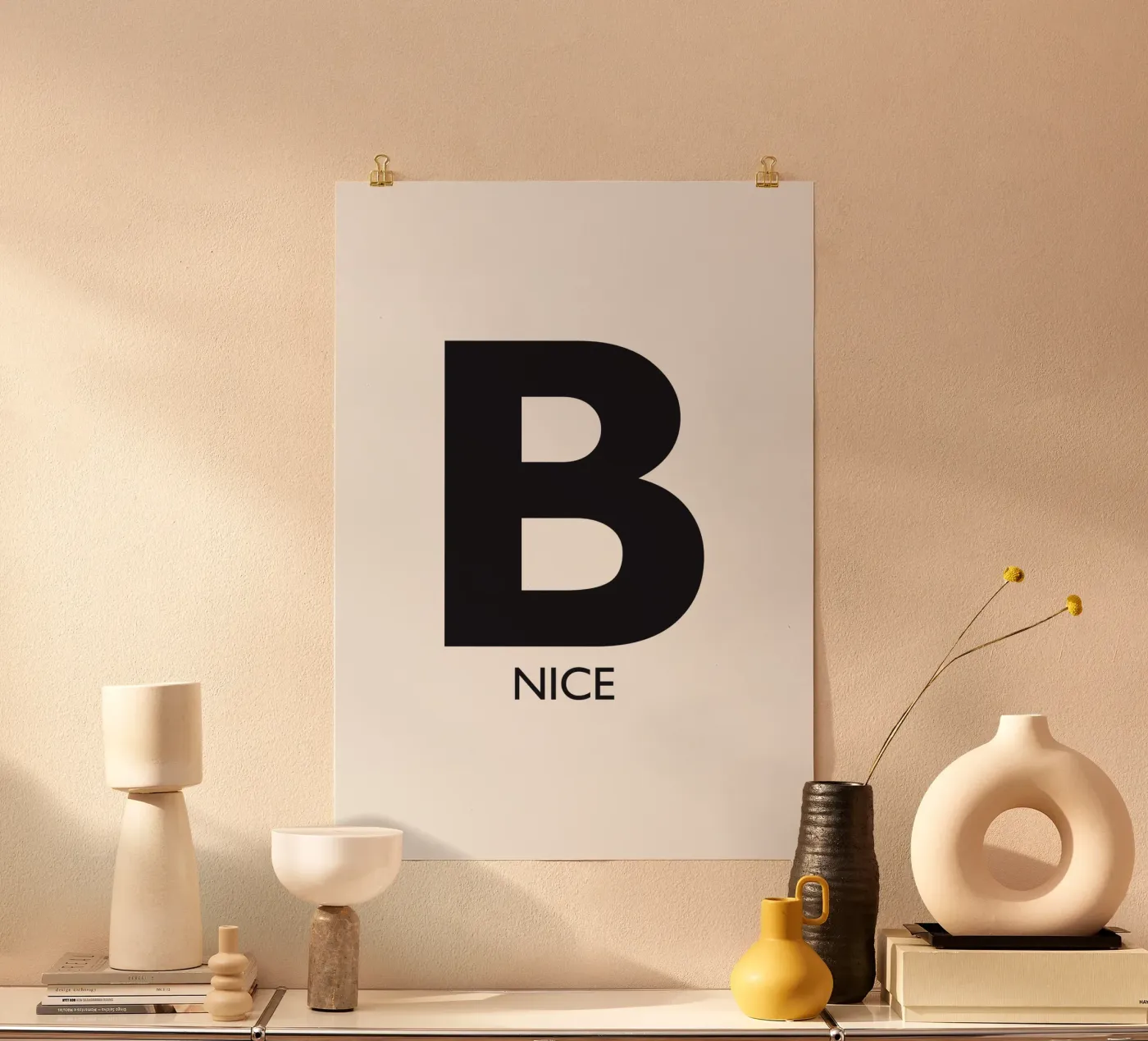 B NICE Poster von Meridian Design