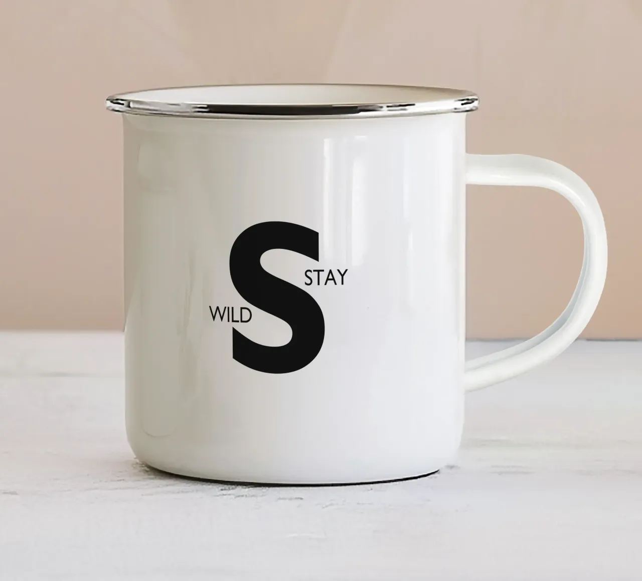 STAY WILD tazza in smalto da Meridian Design