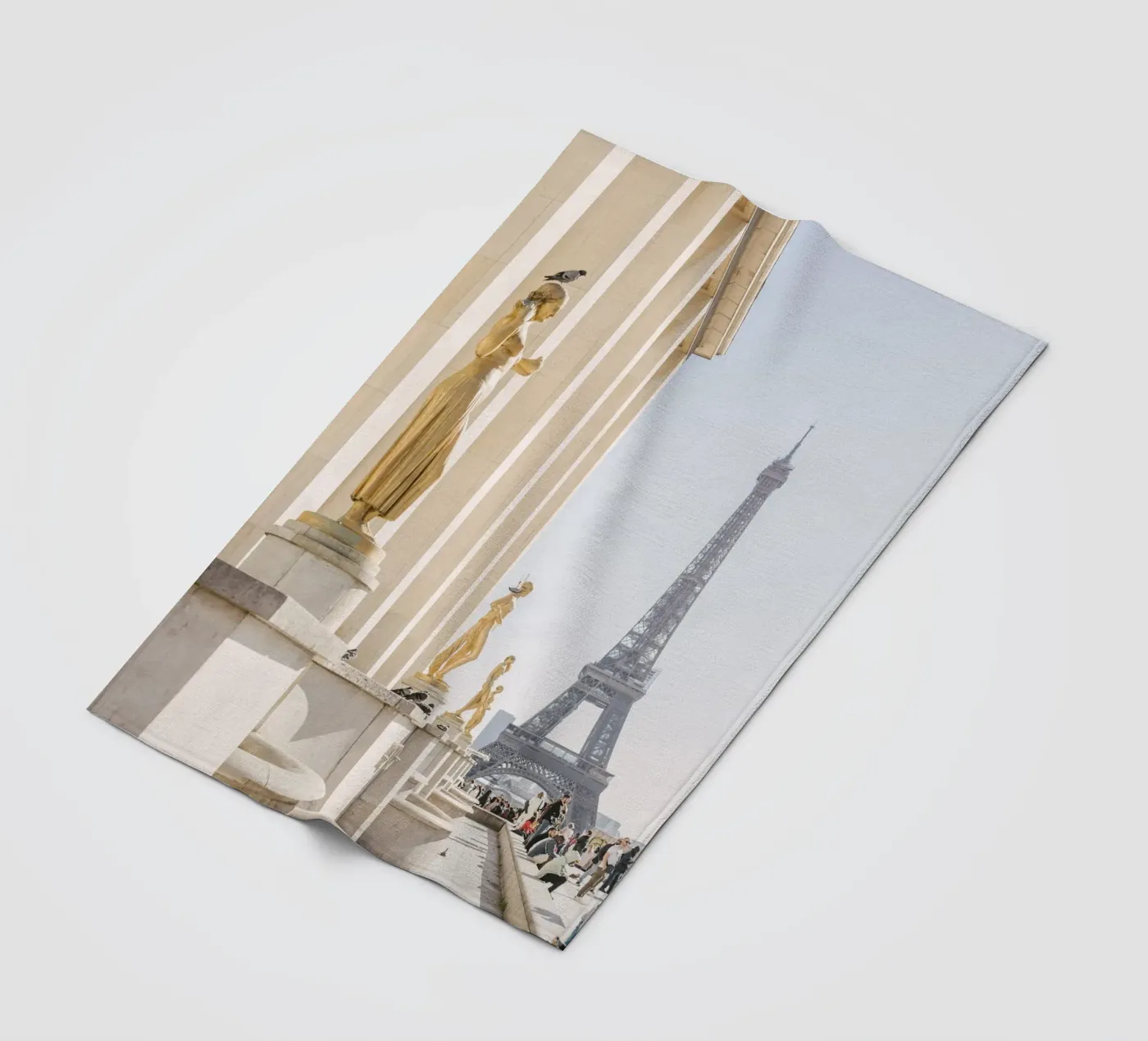 Golde Eiffel Tower fleecedeken van patiphotography