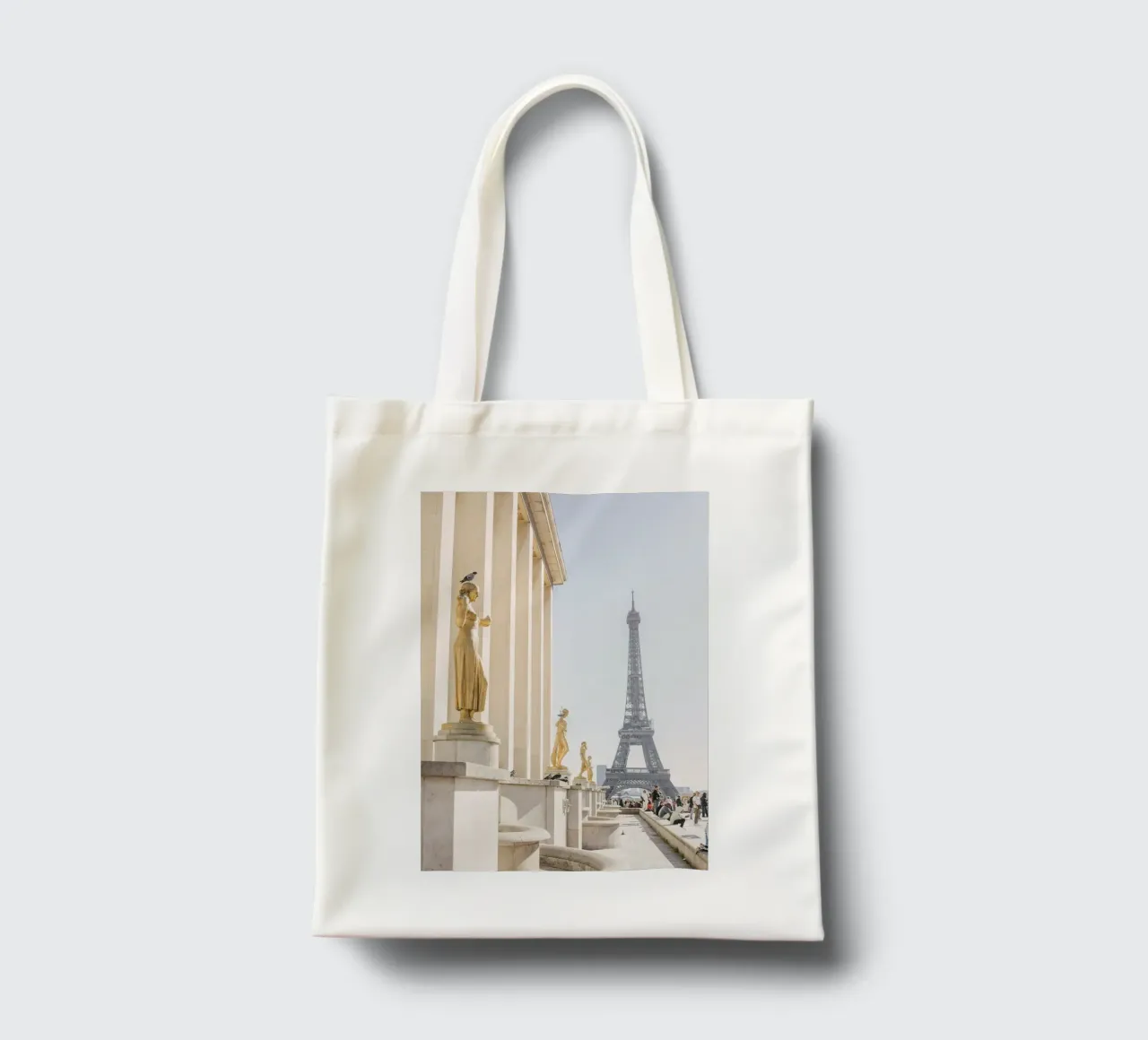 Golde Eiffel Tower tote bag by patiphotography