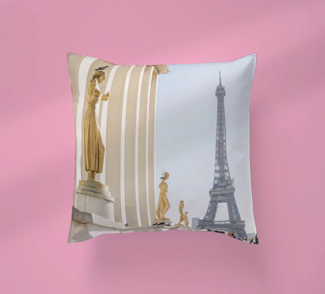 Golde Eiffel Tower cuscino da patiphotography