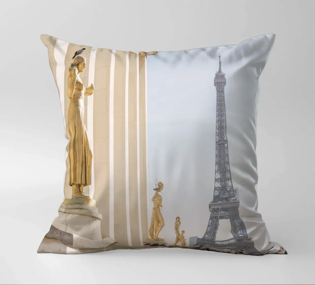 Golde Eiffel Tower cuscino da patiphotography