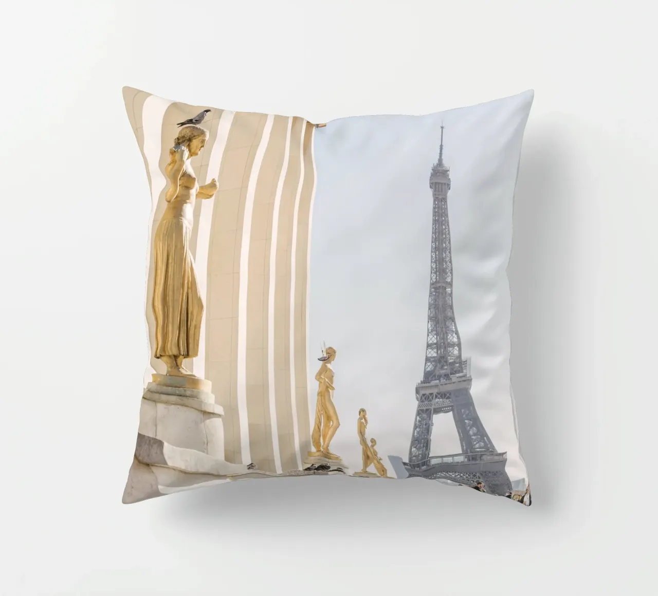 Golde Eiffel Tower cuscino da patiphotography