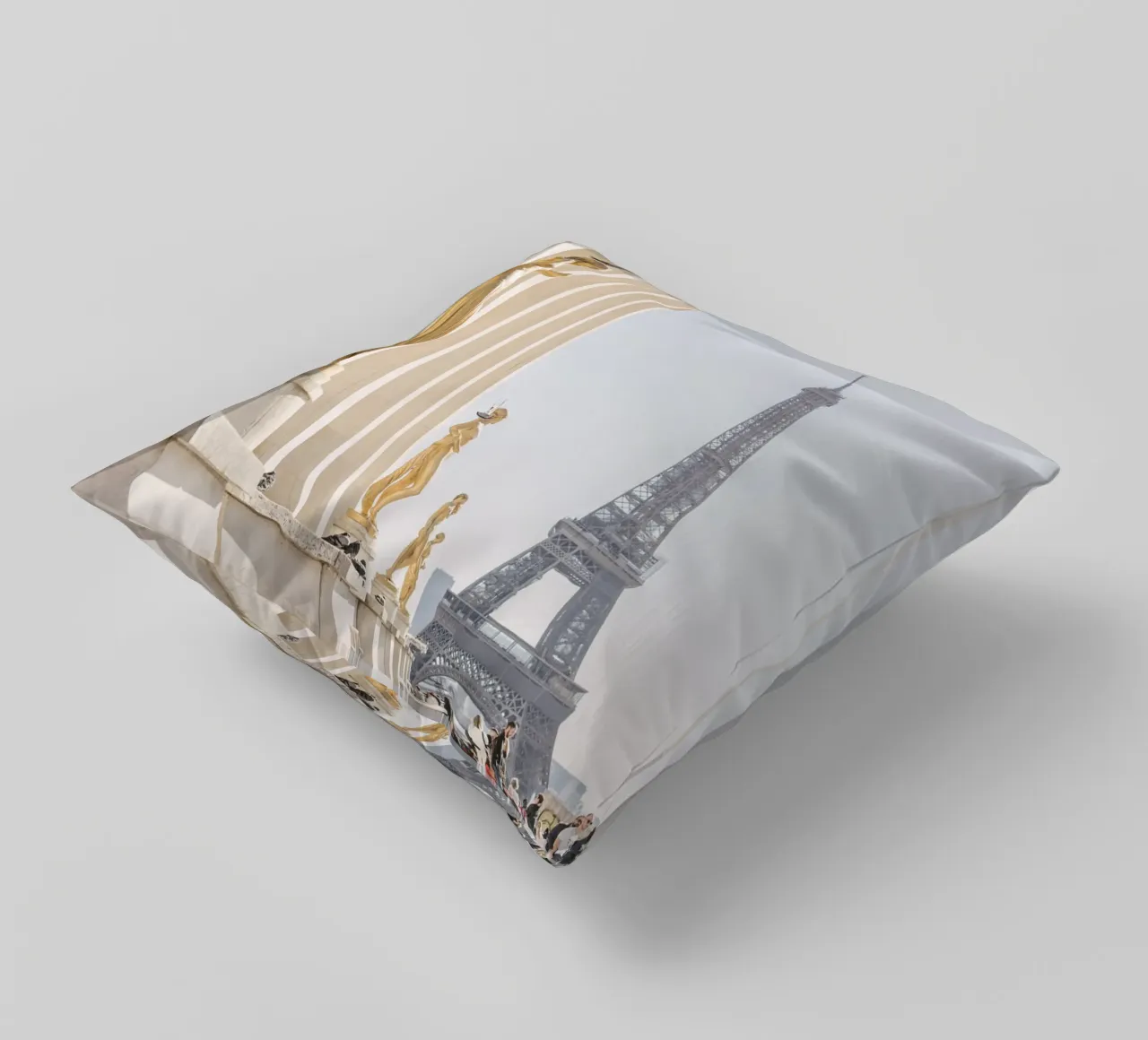 Golde Eiffel Tower cuscino da patiphotography