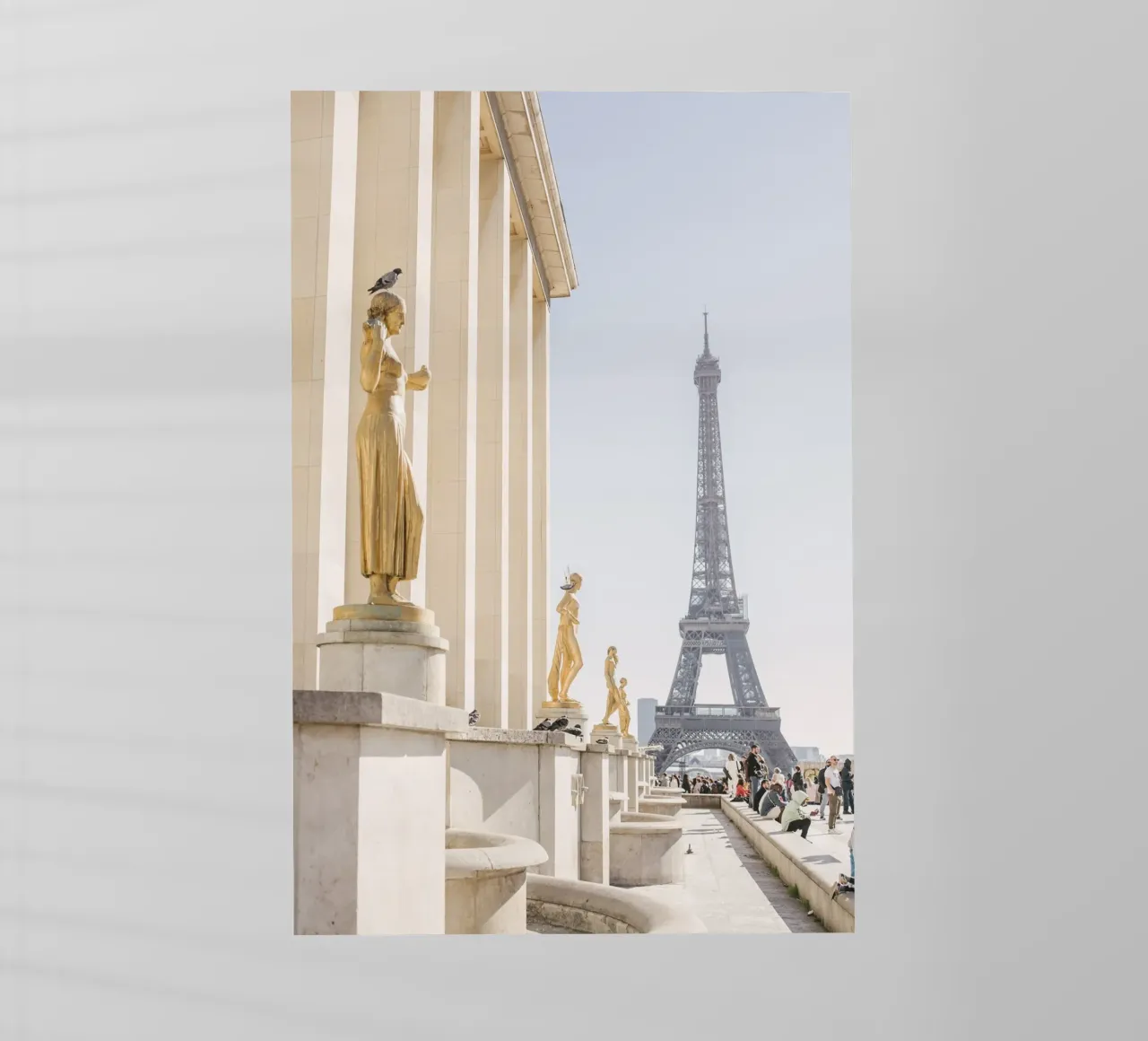 Golde Eiffel Tower pellicola backlit da patiphotography