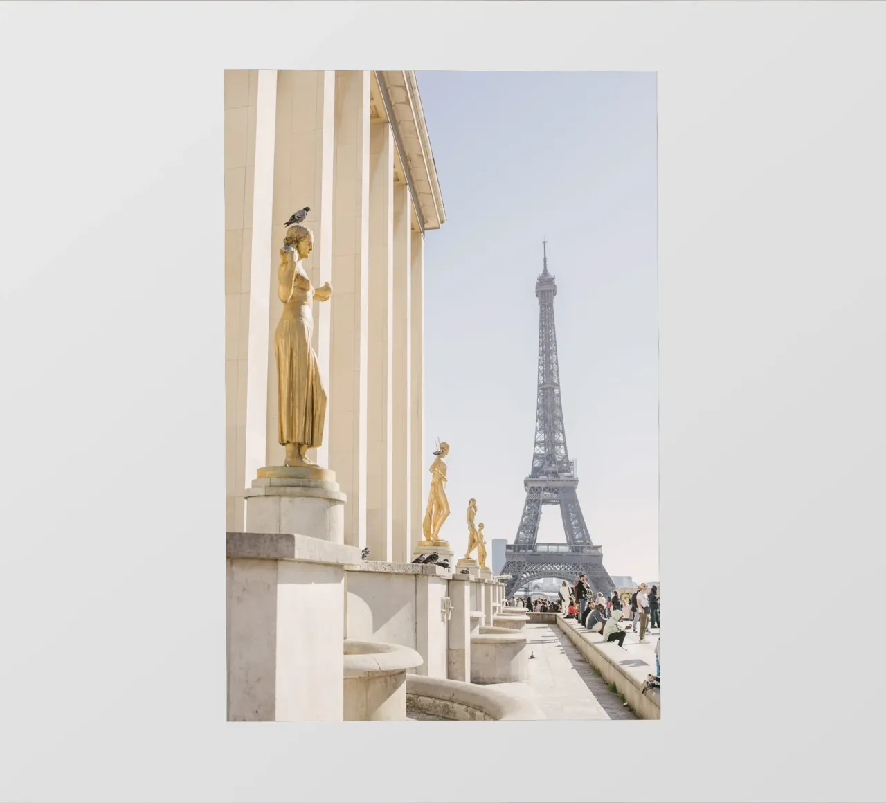 Golde Eiffel Tower pellicola backlit da patiphotography