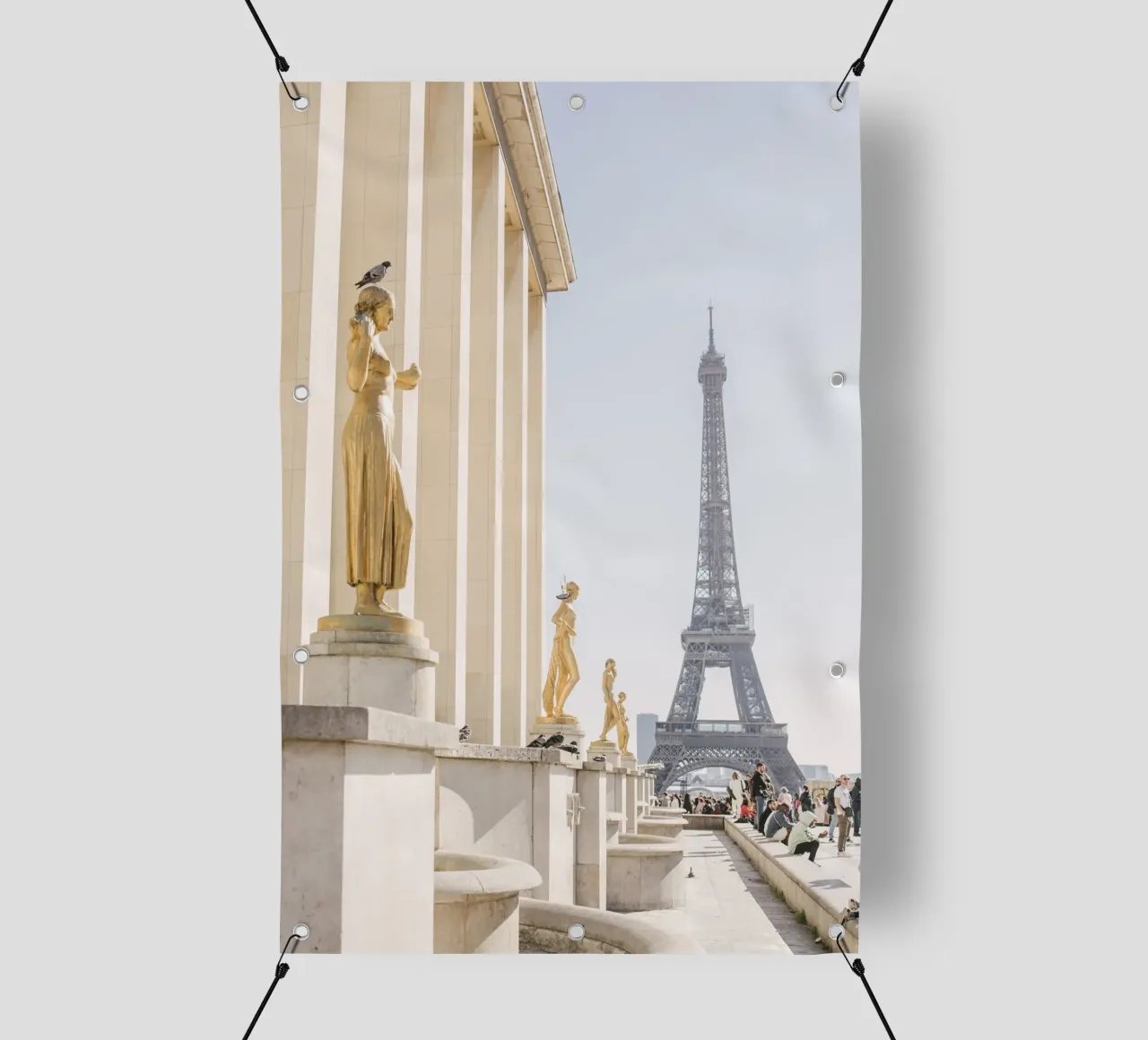 Golde Eiffel Tower telo in pvc da patiphotography