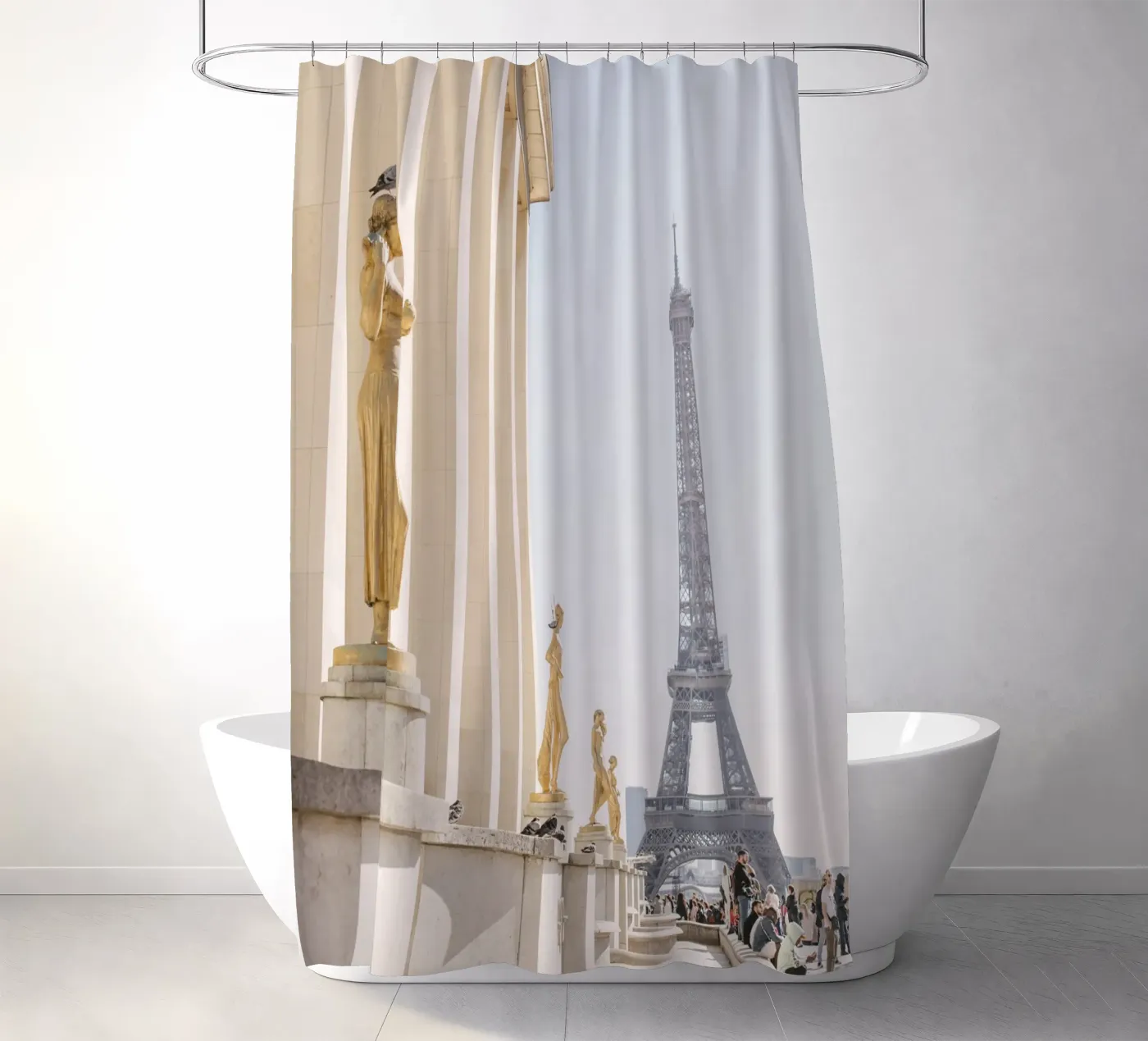Golde Eiffel Tower tenda da doccia da patiphotography