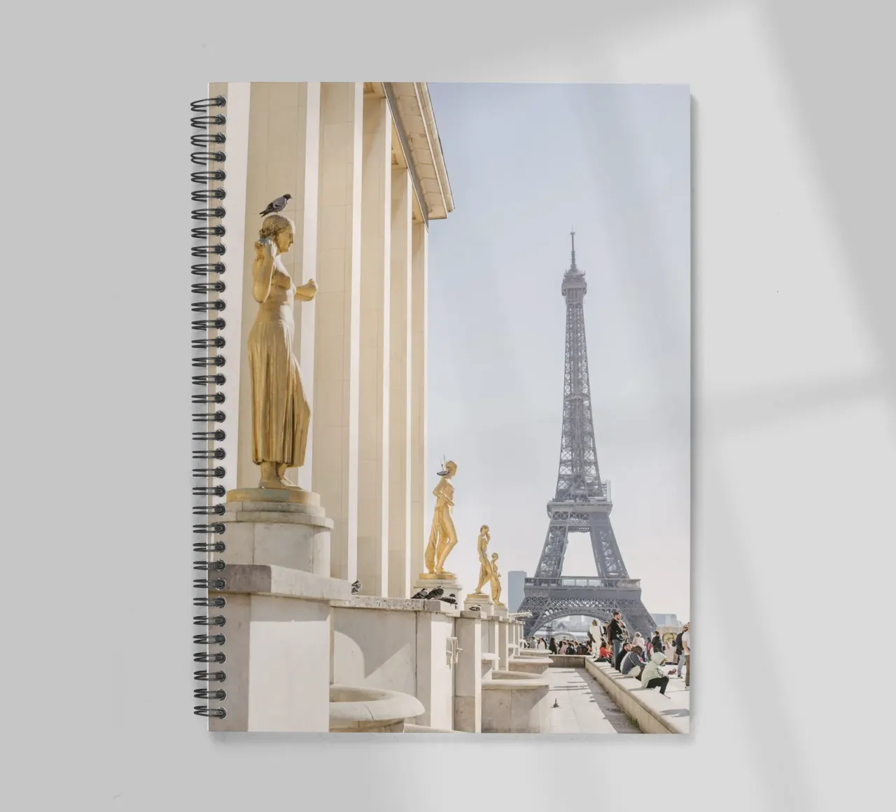 Golde Eiffel Tower diario ad anelli da patiphotography