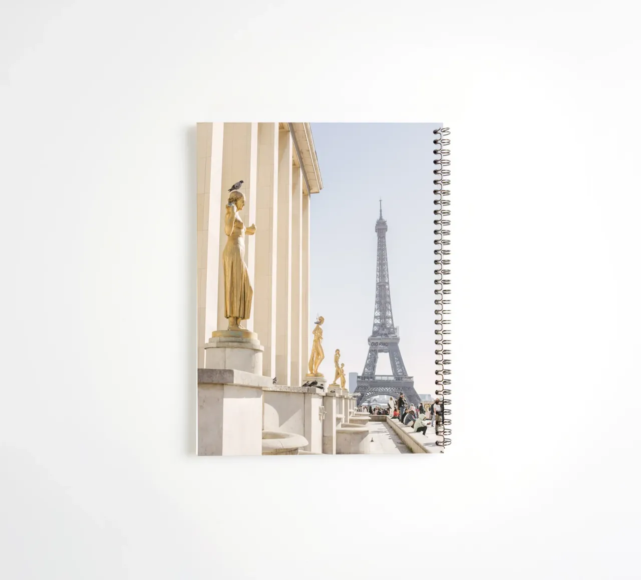 Golde Eiffel Tower diario ad anelli da patiphotography