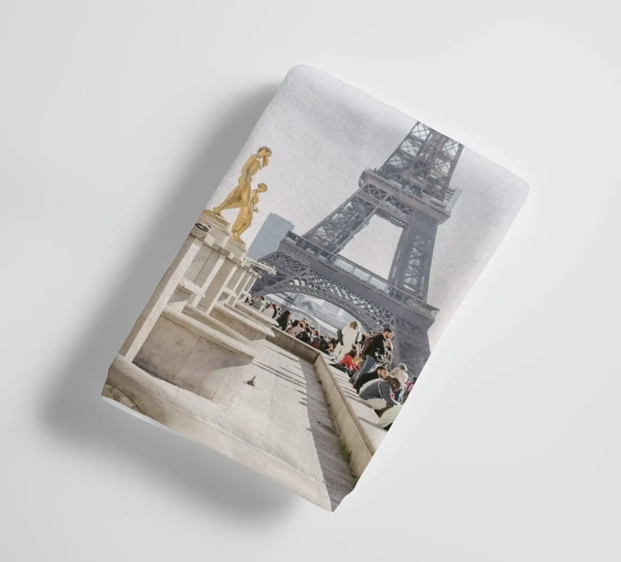 Golde Eiffel Tower towel by patiphotography