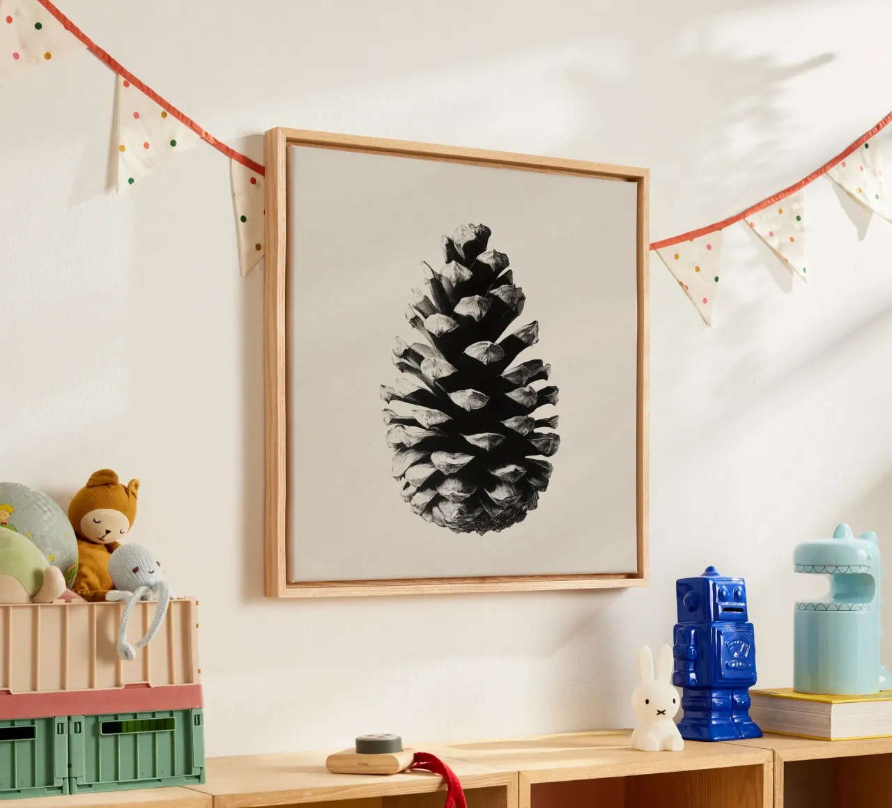 Pine Cone tela con Cornice a cassetta da treechild