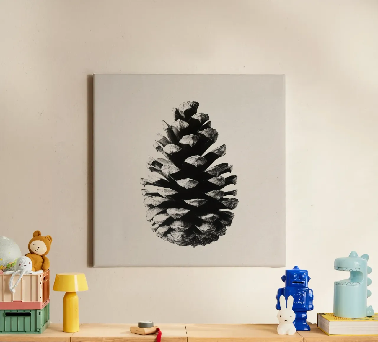 Pine Cone tela con Cornice a cassetta da treechild