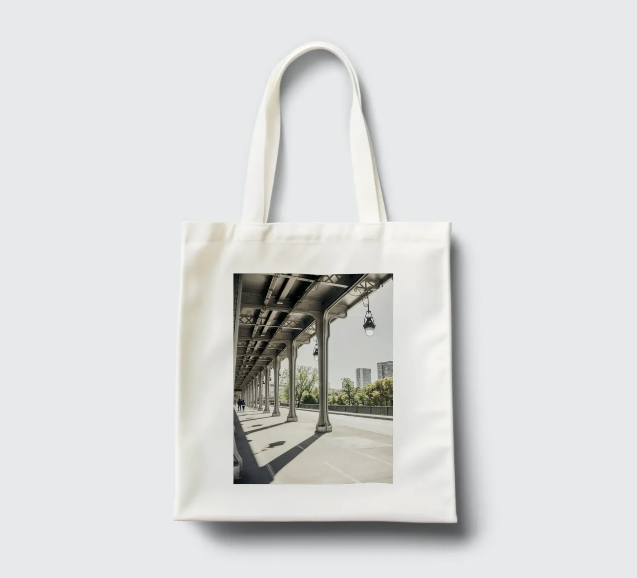 Pont de Bir-Hakeim Jutebeutel von patiphotography