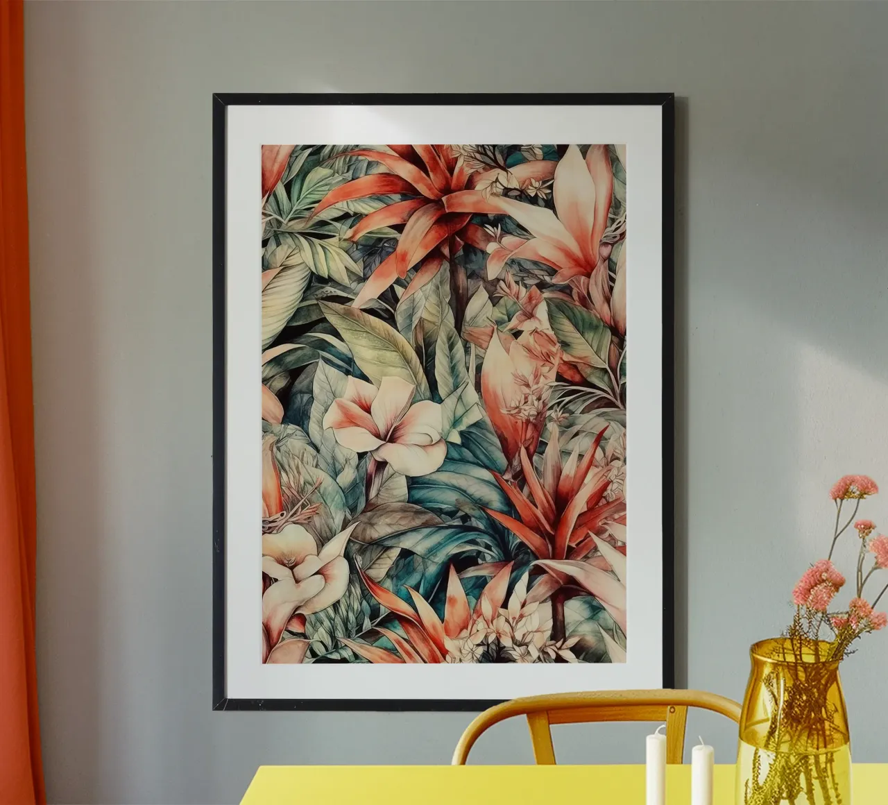 Palme e foglie tropicali carta hahnemühle da Justyna Jaszke JBJart