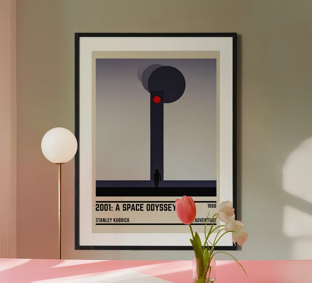 2001 A Space Odyssey poster con telaio in alluminio da TheArtstudio