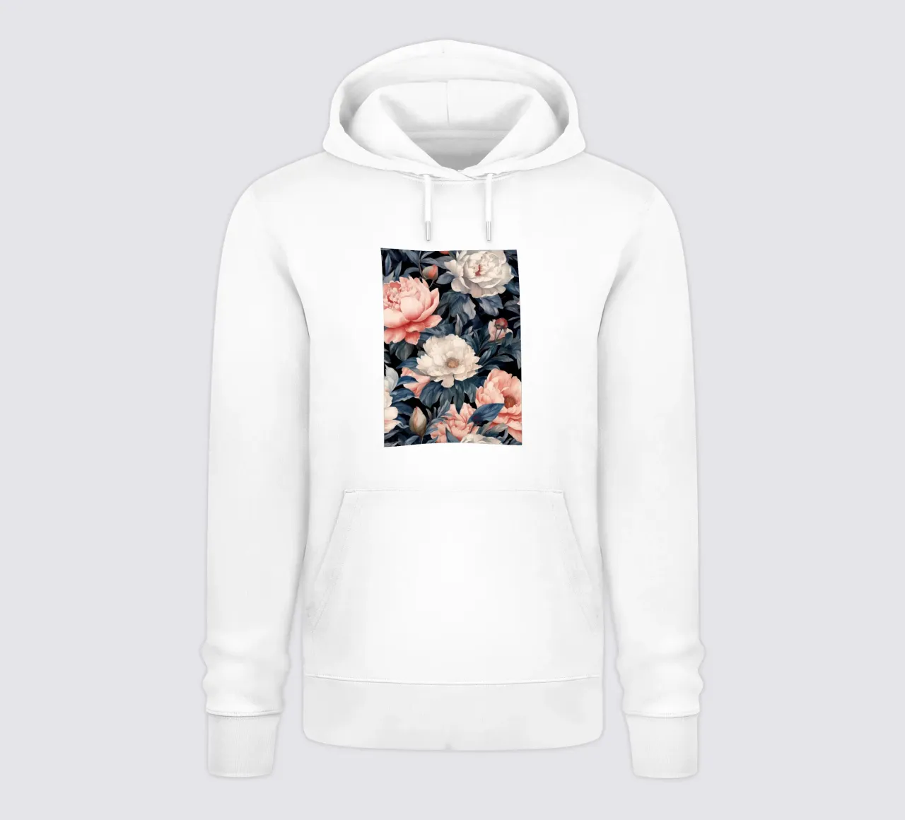 Giardino segreto con peonie felpa con cappuccio da Justyna Jaszke JBJart