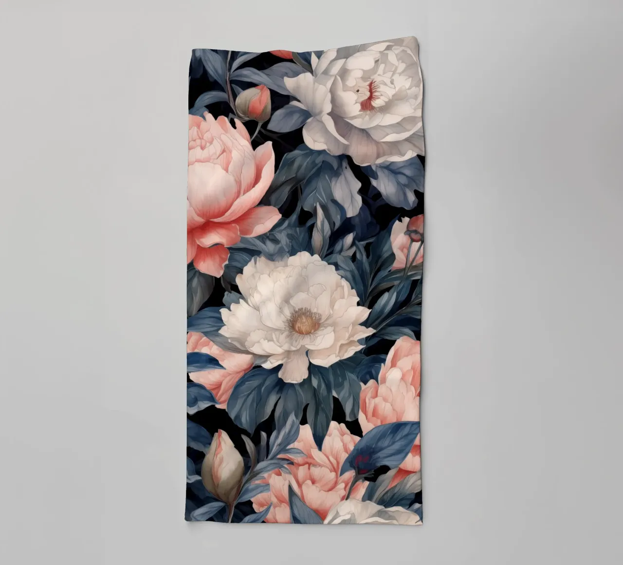Giardino segreto con peonie asciugamano da bagno da Justyna Jaszke JBJart