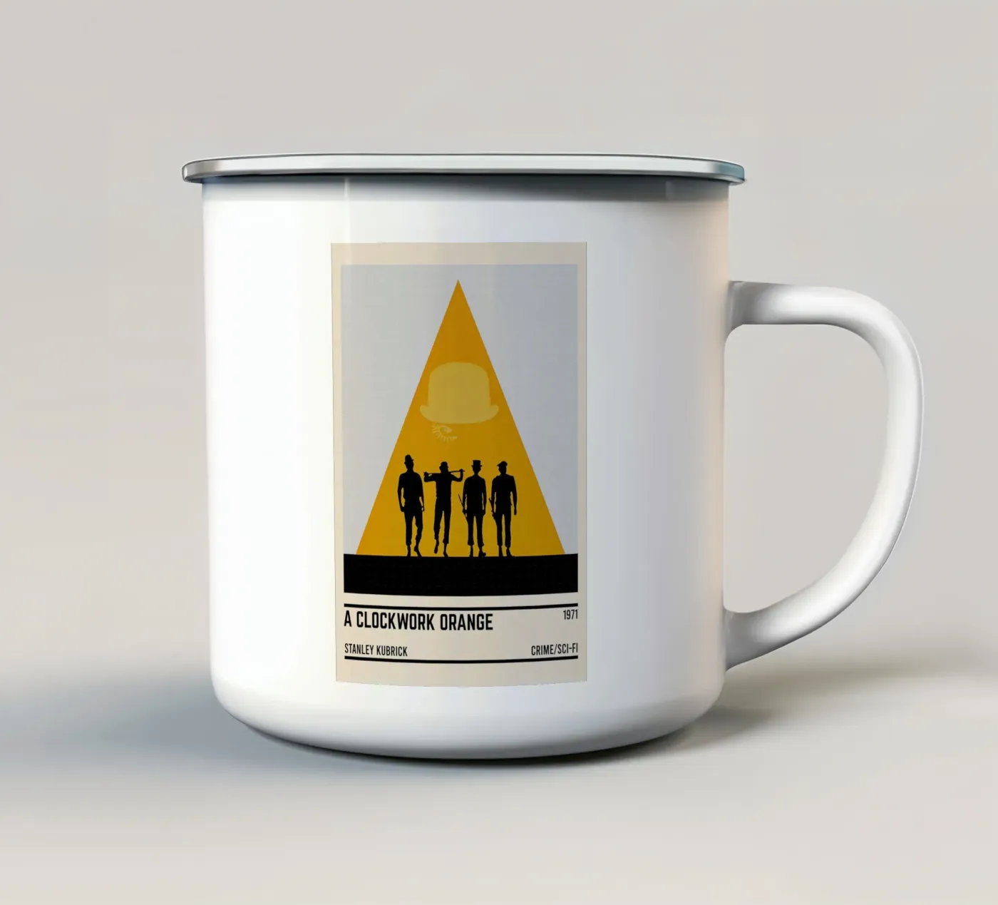 A Clockwork Orange enamel mug by TheArtstudio
