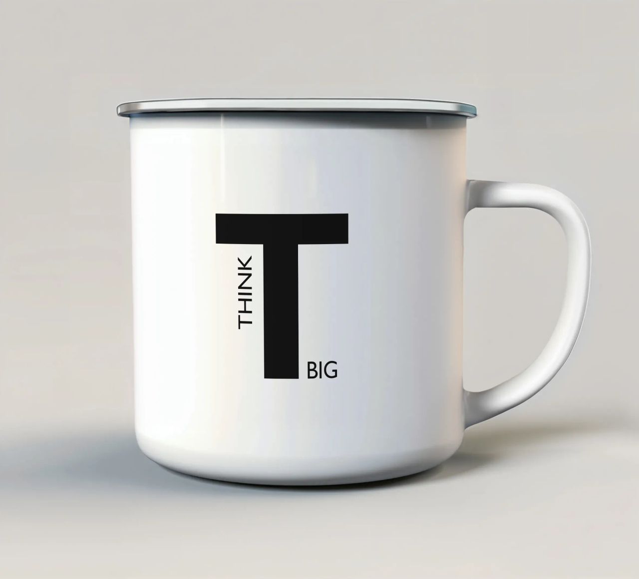 THINK BIG tazza in smalto da Meridian Design