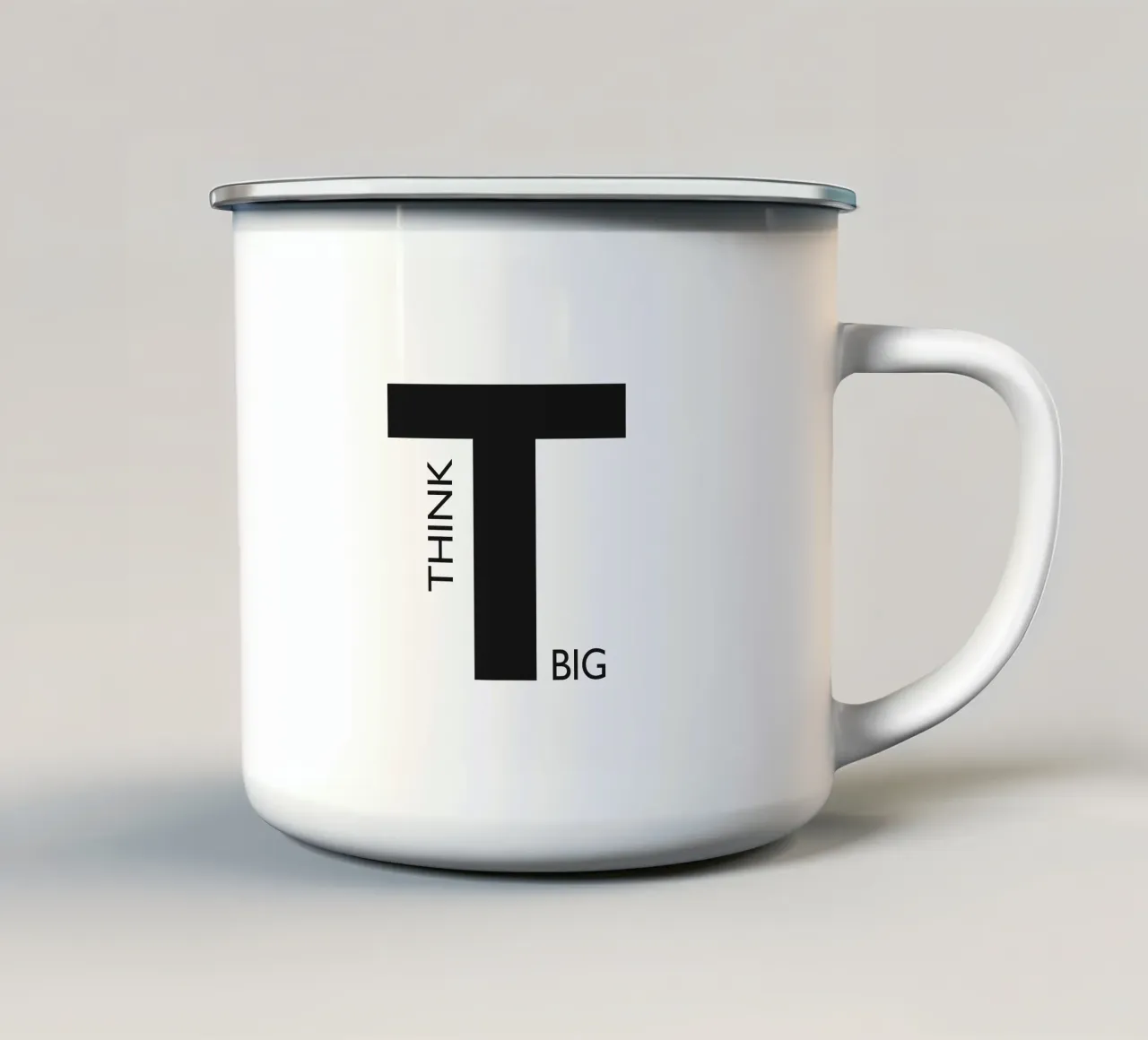THINK BIG tazza in smalto da Meridian Design