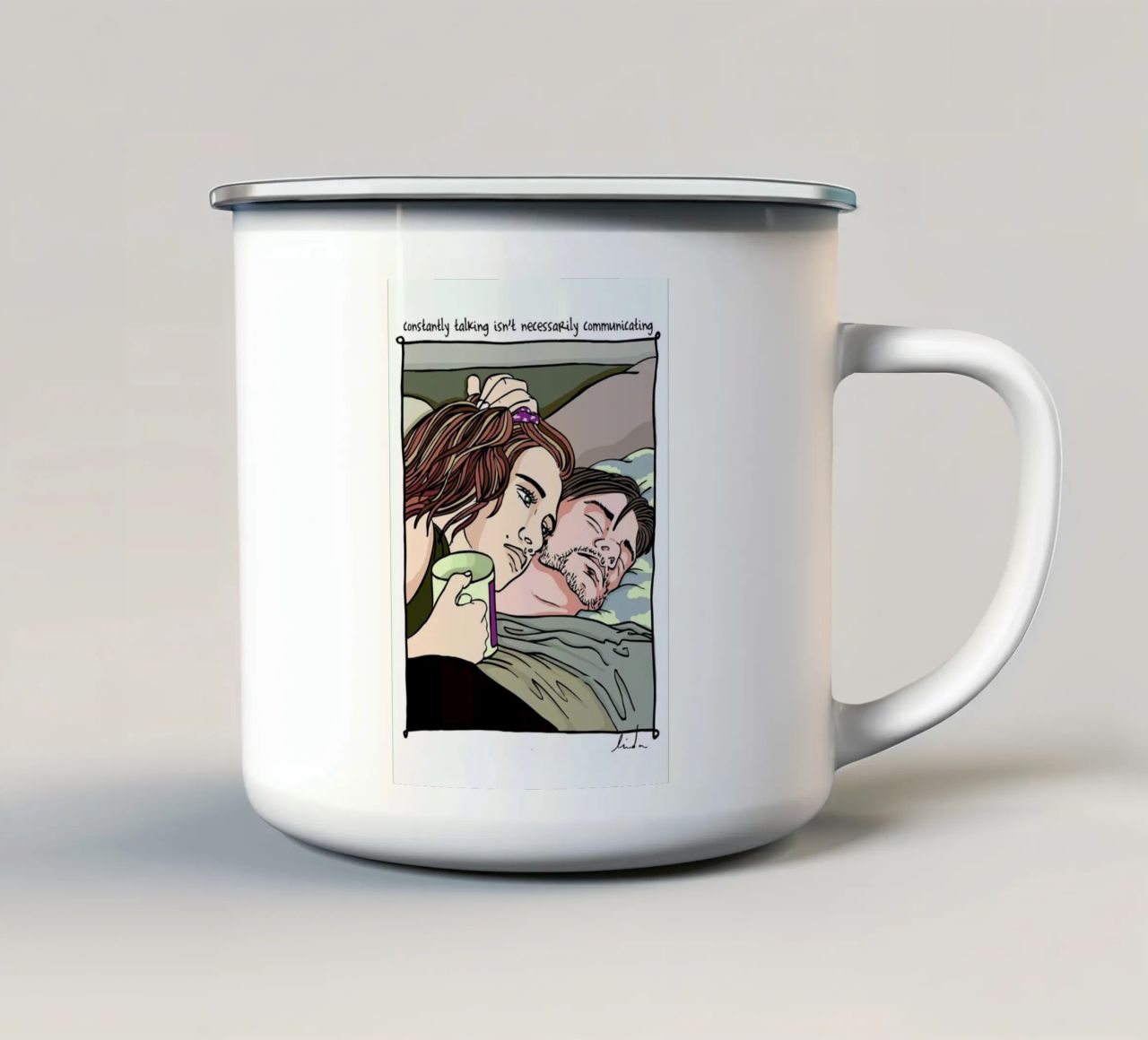 Eternal Emaille Tasse von Linda van Bruggen